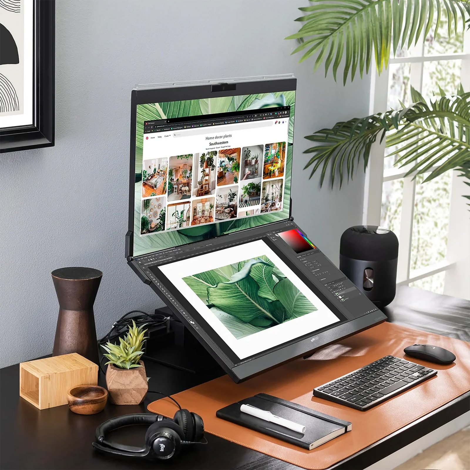 Monitor Doble Mobile Pixels Geminios 24''x2 FHD Ajustable - Imagen 2