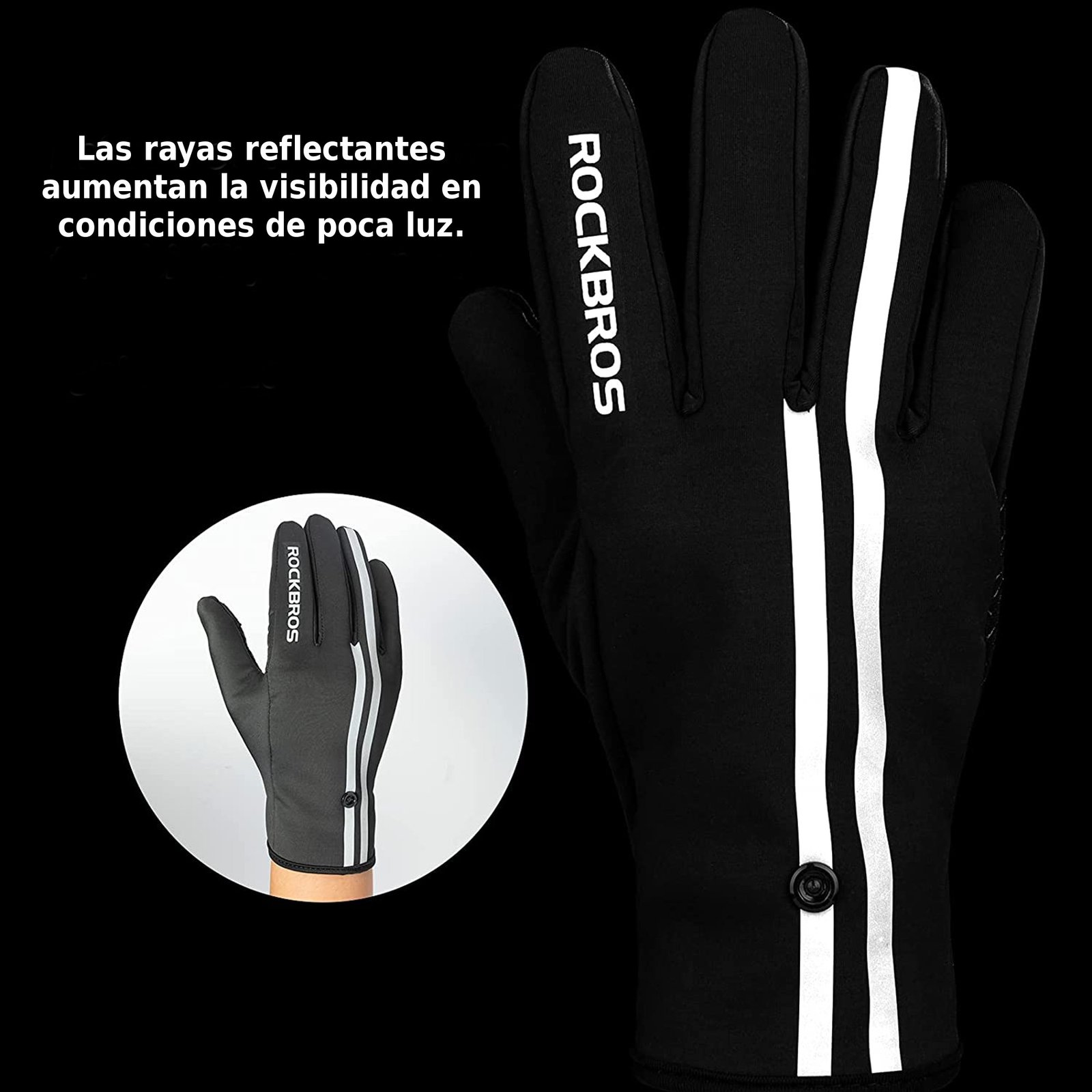 Guantes Térmicos Rockbros 16410777005 Reflectantes 2XL