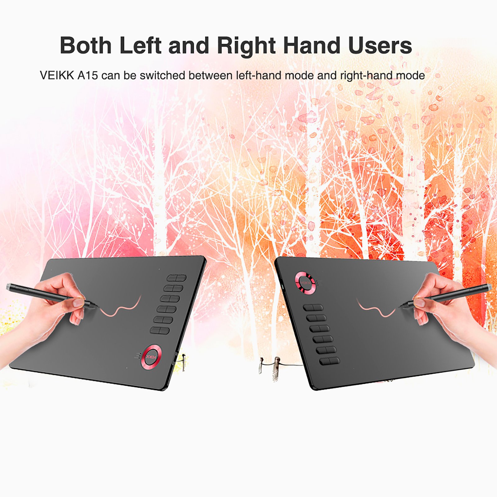 Tableta Digitalizadora Veikk A15 Ambidiestro 10x6 5080lpi - Imagen 2