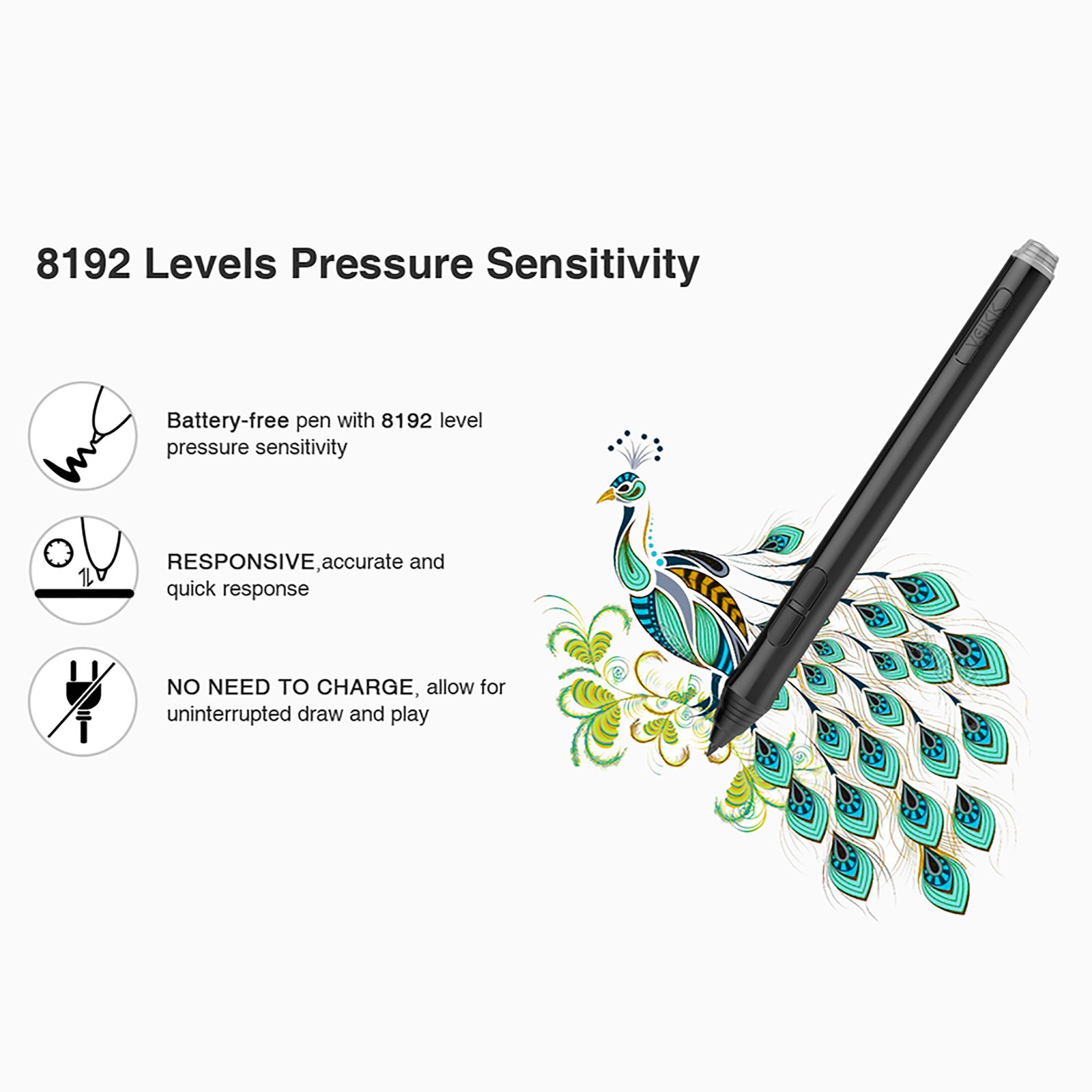 Tableta Digitalizadora Veikk A15 Ambidiestro 10x6 5080lpi