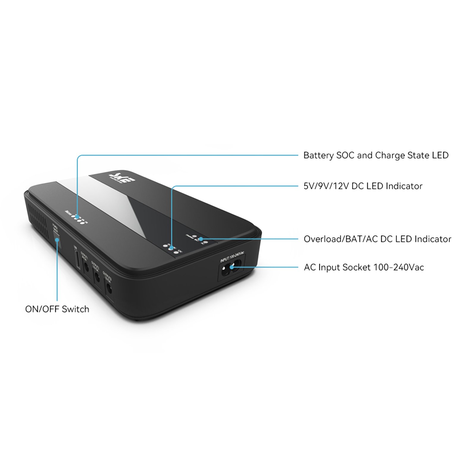 Mini Ups SKE DC10400 Pro Li-ion 10400mAh 38,48Wh - Imagen 4