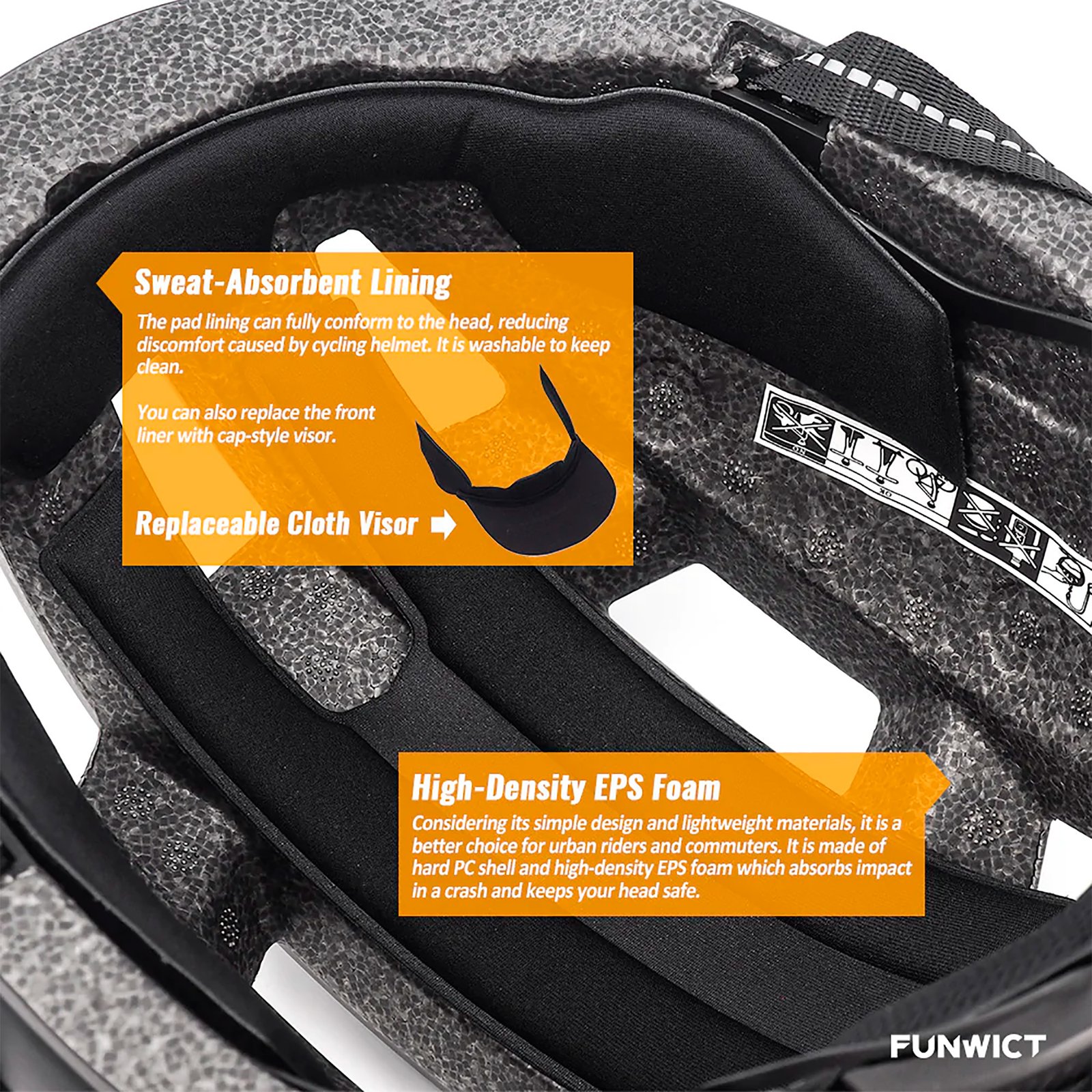 Casco Para Ciclismo Funwict Reflectante Ajustable - Imagen 5