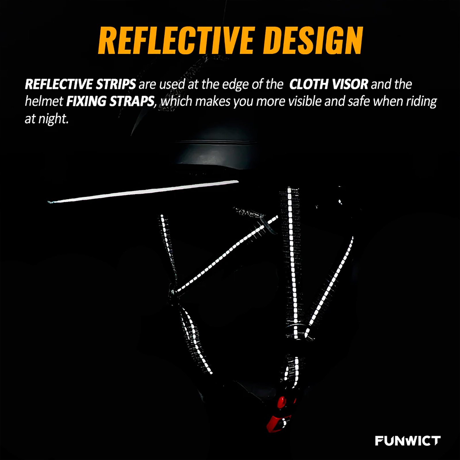 Casco Para Ciclismo Funwict Reflectante Ajustable - Imagen 3