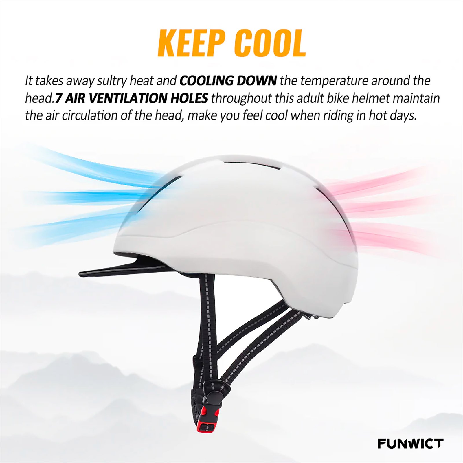 Casco Para Ciclismo Funwict Reflectante Ajustable - Imagen 2