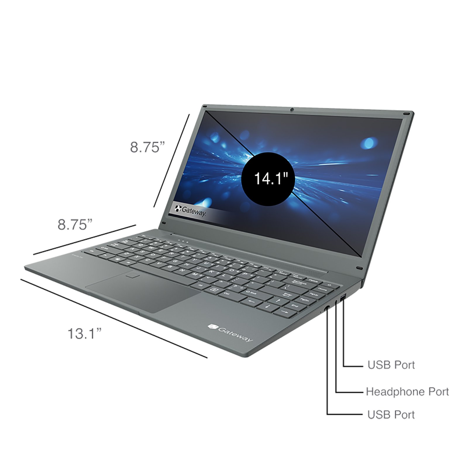 Notebook Gateway 14,1'' Ryzen 5 8gb 256gb CARBÓN - Imagen 2
