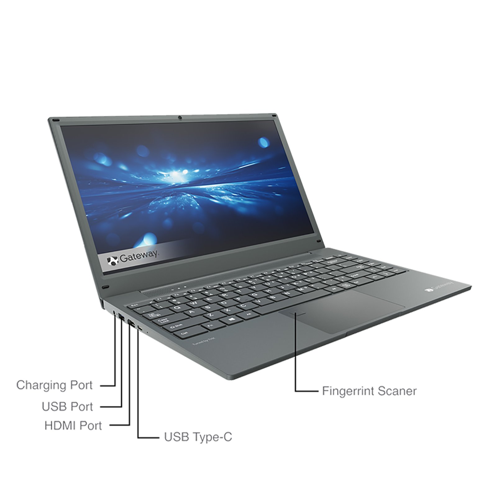 Notebook Gateway 14,1'' Ryzen 5 8gb 256gb CARBÓN