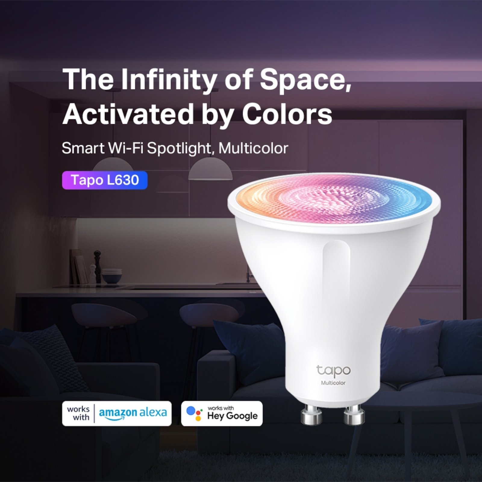 Lámpara Led Inteligente tp-Link Tapo L630 3,7W GU10 Multicolor - Imagen 5