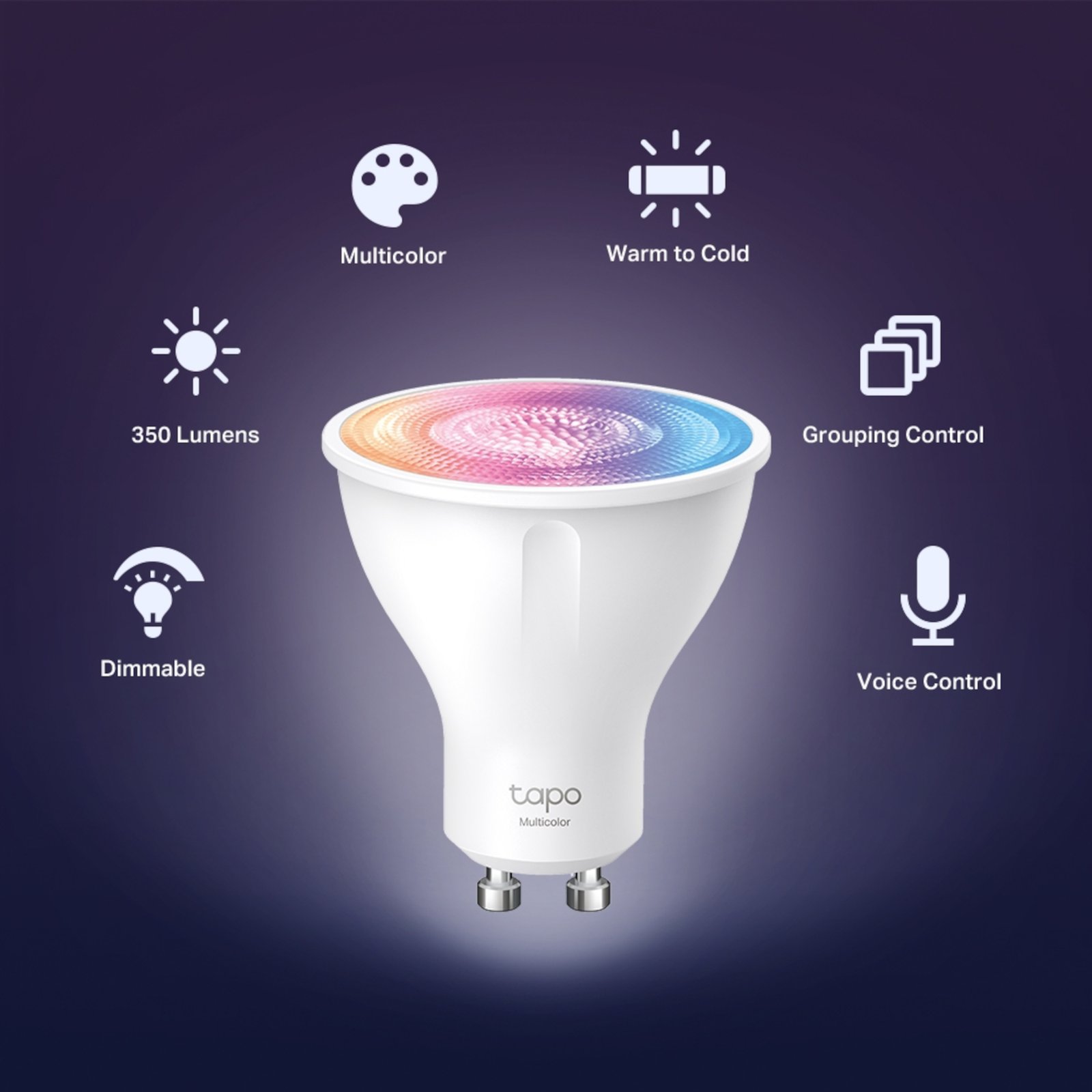 Lámpara Led Inteligente tp-Link Tapo L630 3,7W GU10 Multicolor - Imagen 3