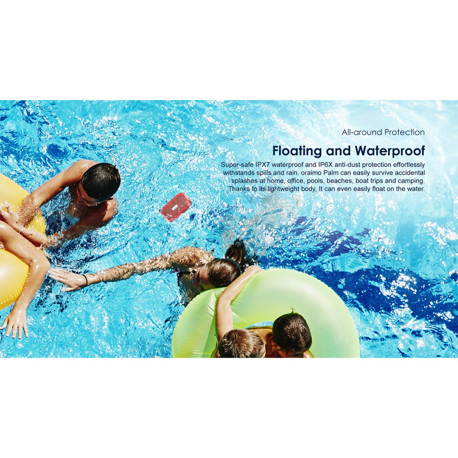 Parlante Inalámbrico Palm Oraimo Ip67 Bt 3w - Imagen 3