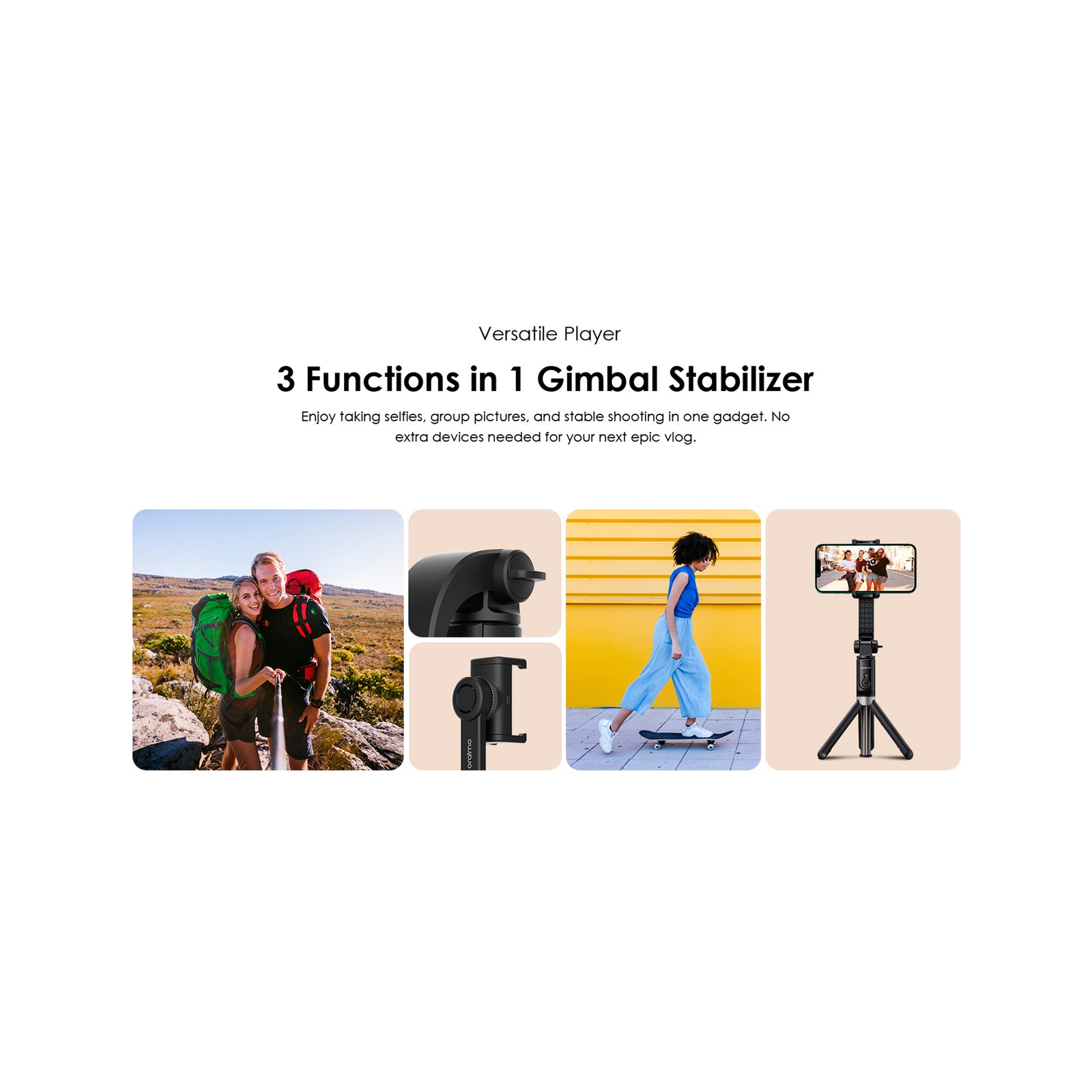 Gimbal Oraimo Ov-ghs1 Bluetooth Android Ios - Imagen 6