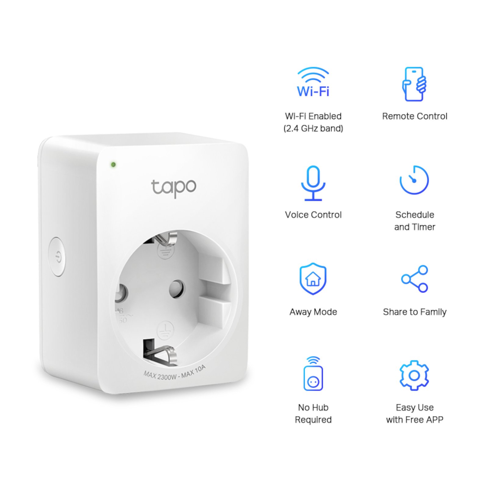 Enchufe Inteligente Tp-Link Tapo P100 Wi-Fi x1