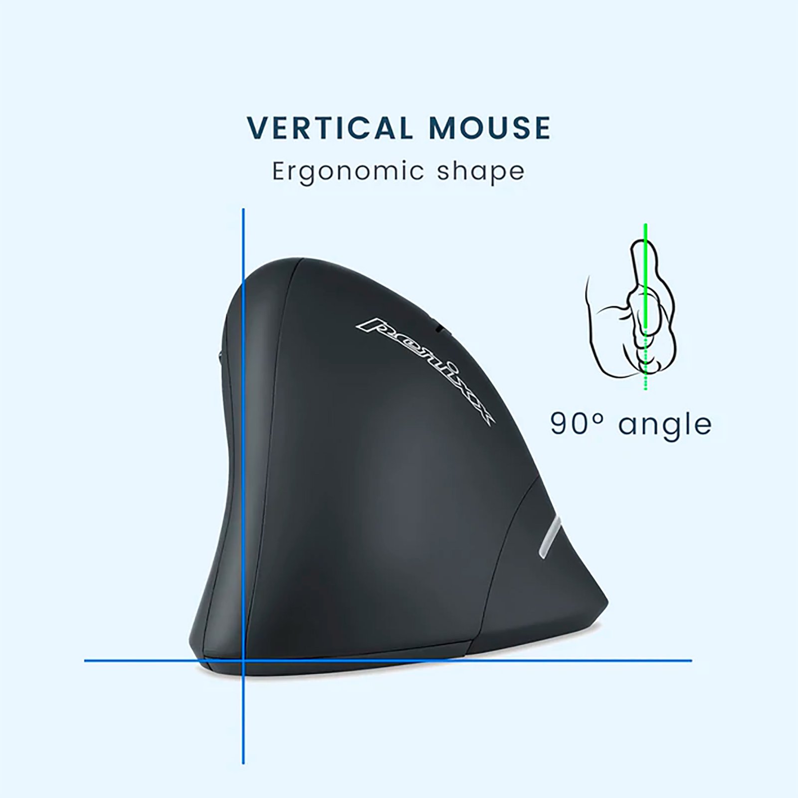 Mouse Diestro Ergonómico Inalámbrico Perixx 608 - Imagen 6