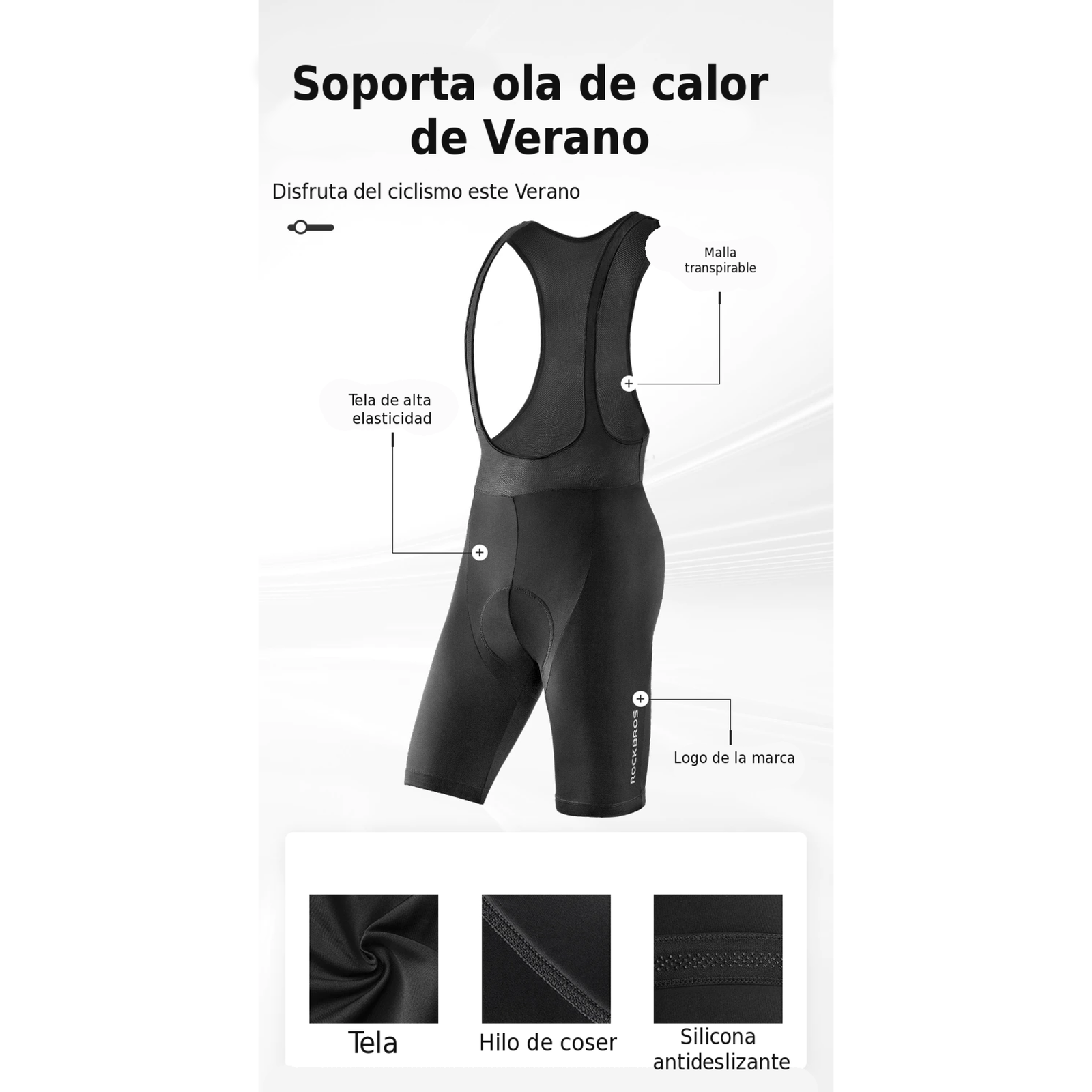 Pantalones Cortos De Ciclismo Rockbros Para Hombre Y Mujer Talle M - Imagen 2