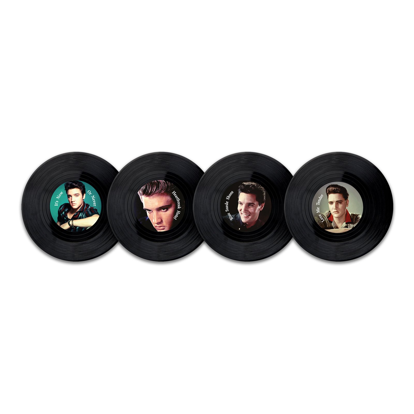 Set 4 Posavasos De Vinilo Retro Musique Vb03w