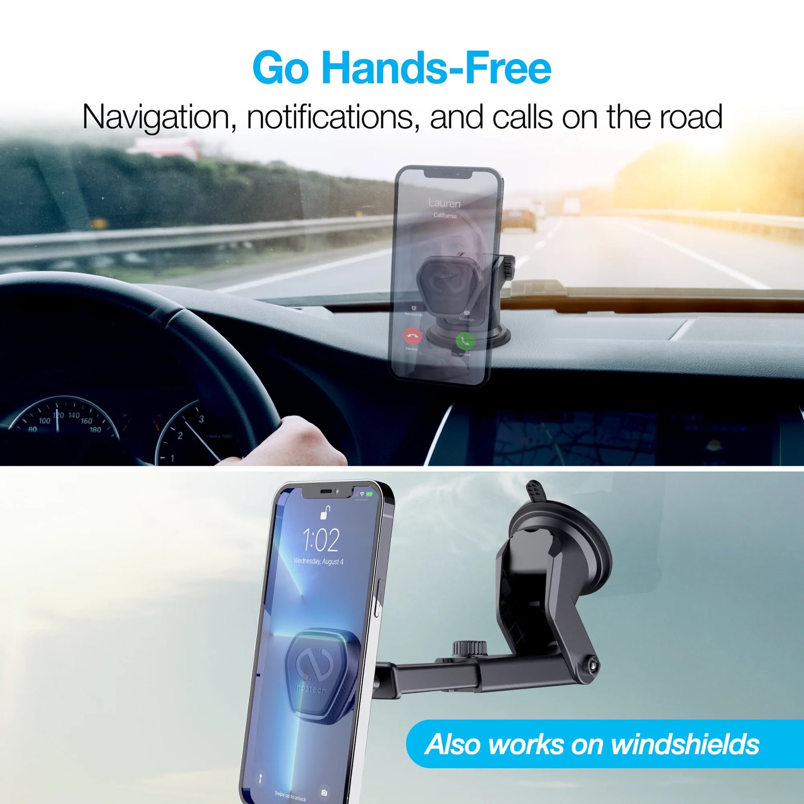 Soporte De Auto Para Celular Naztech MagBuddy Elite - Imagen 2