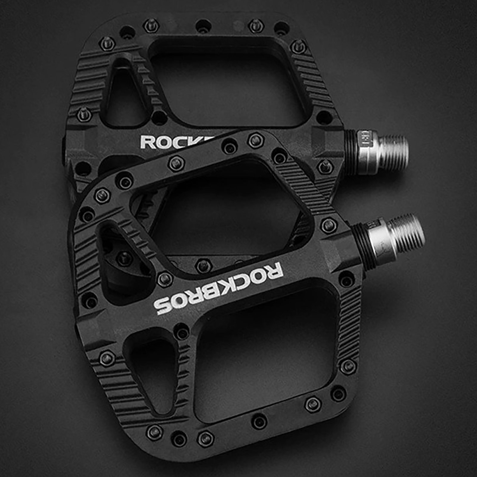 Pedales Para Bicicleta Rockbros Antideslizantes Anchos - Imagen 2