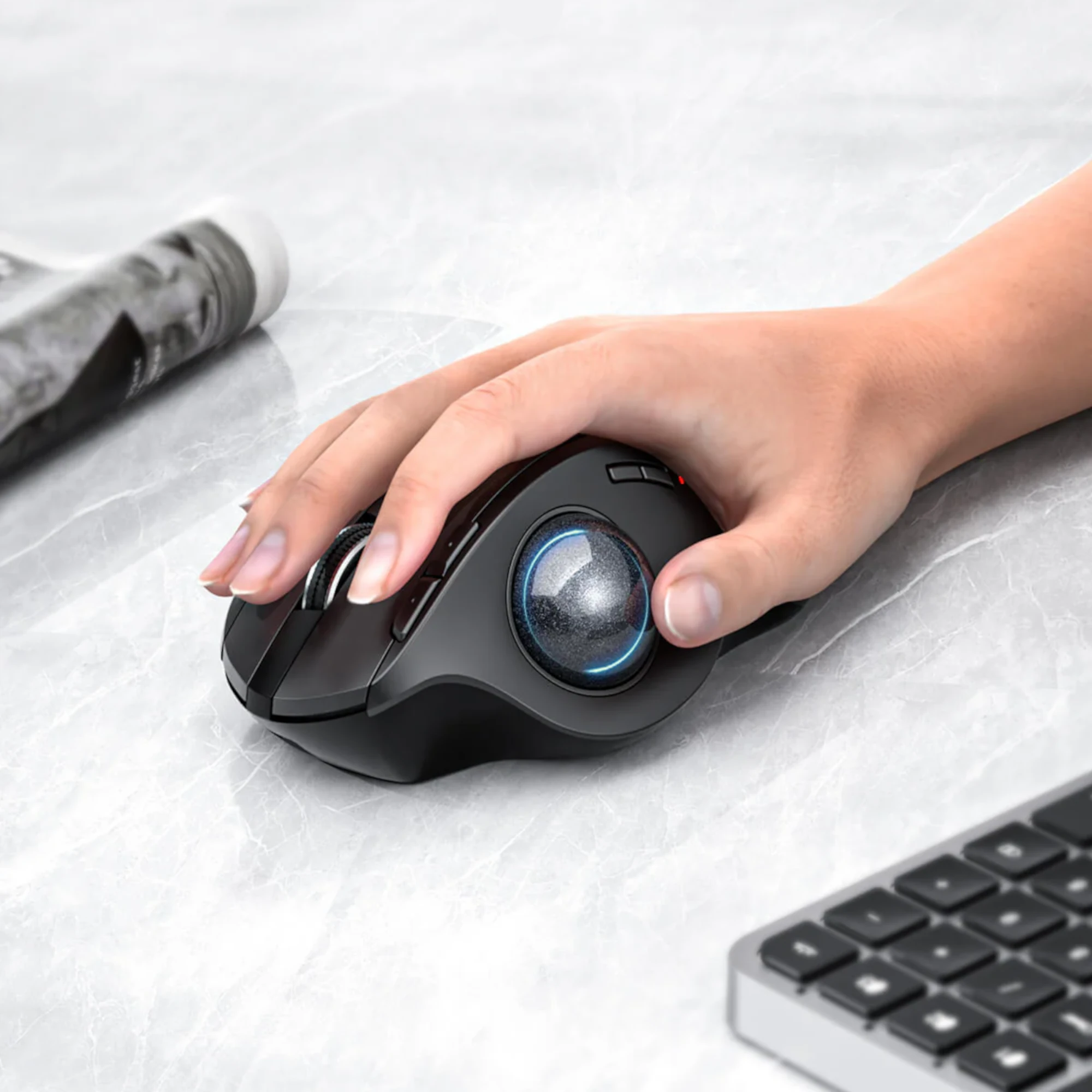 Mouse Diestro Ergonómico Inalámbrico Trackball ProtoArc - Imagen 3