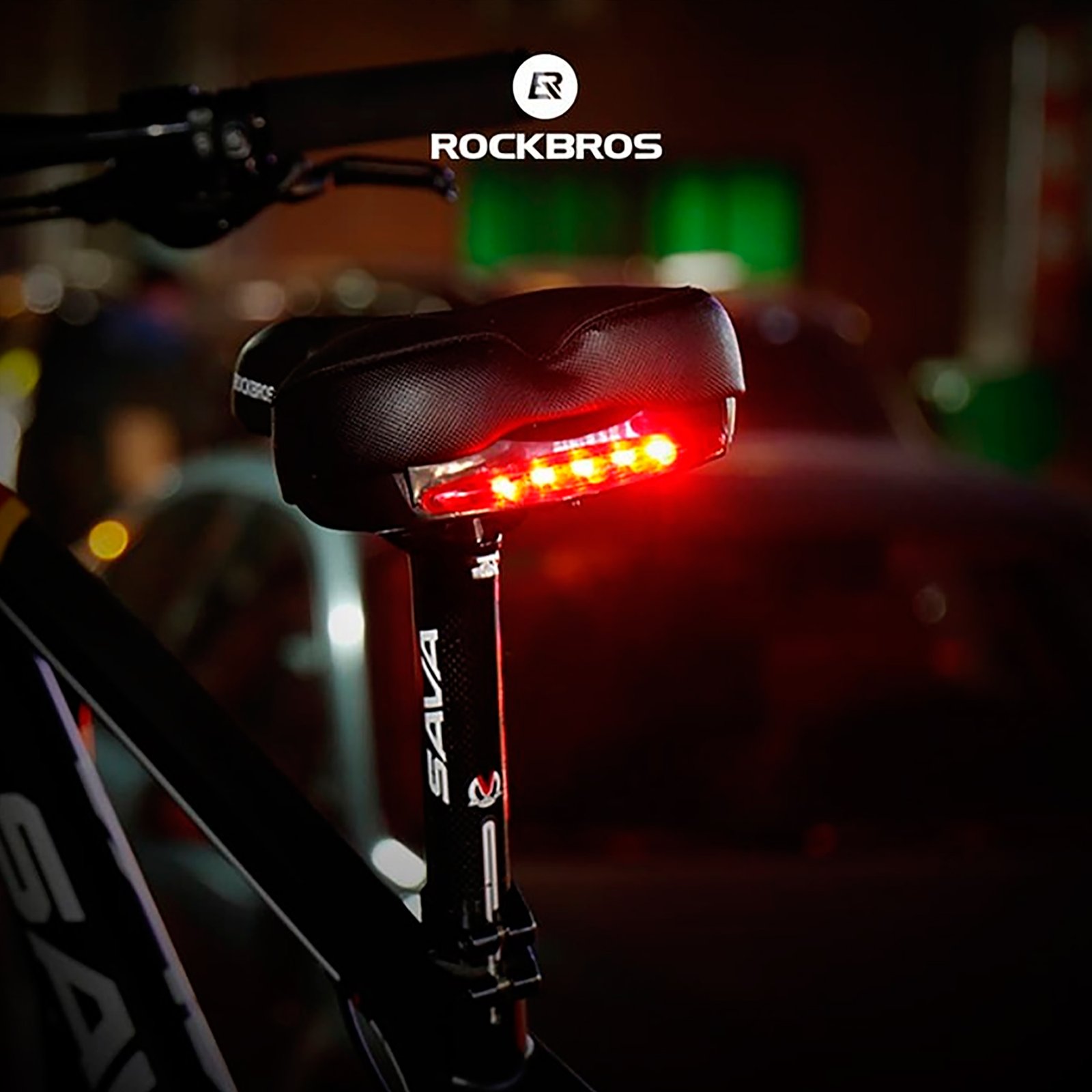 Sillín Con Luz Rockbros Ergonómico Cuero Pvc - Imagen 3