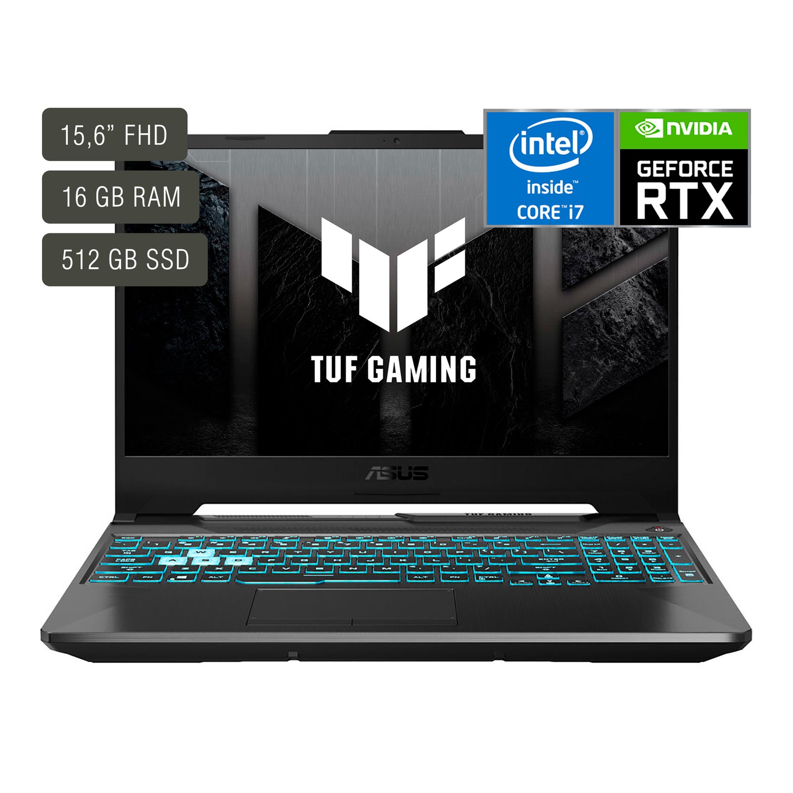 Notebook Gaming Asus Tuf 15,6'' Core I7 16gb 512gb Rtx3050ti - Imagen 5