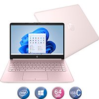Notebook Hp 14'' N4120 4gb 64gb Win11 ROSE PINK - Imagen 5