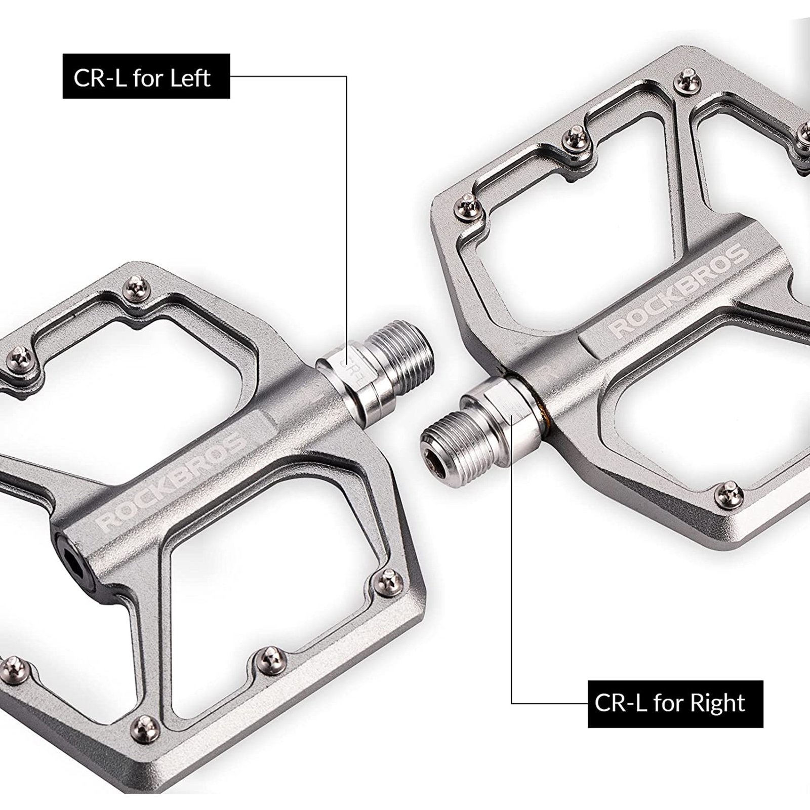 Pedales Para Bicicleta Rockbros Aluminio Antideslizantes