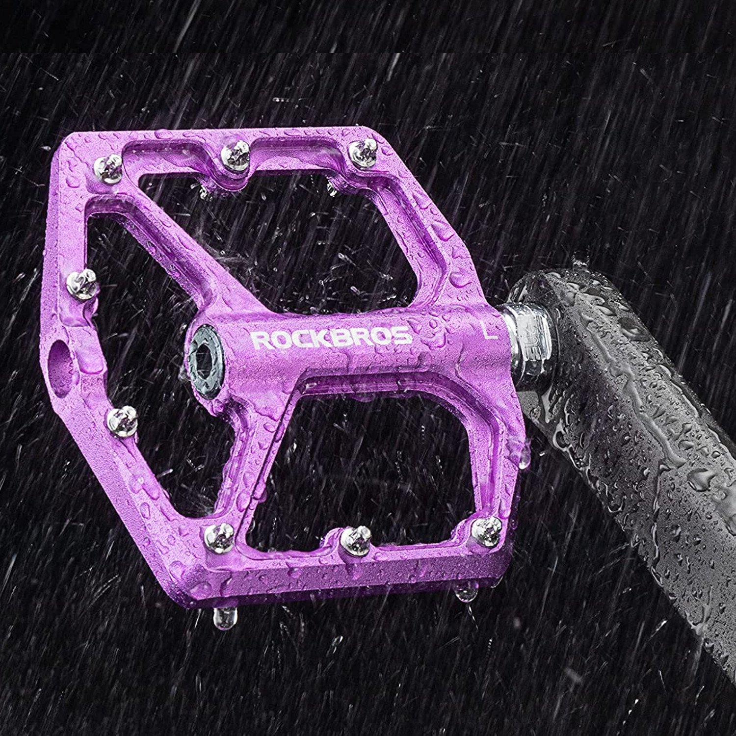 Pedales Para Bicicleta Rockbros Aluminio Antideslizantes - Imagen 2