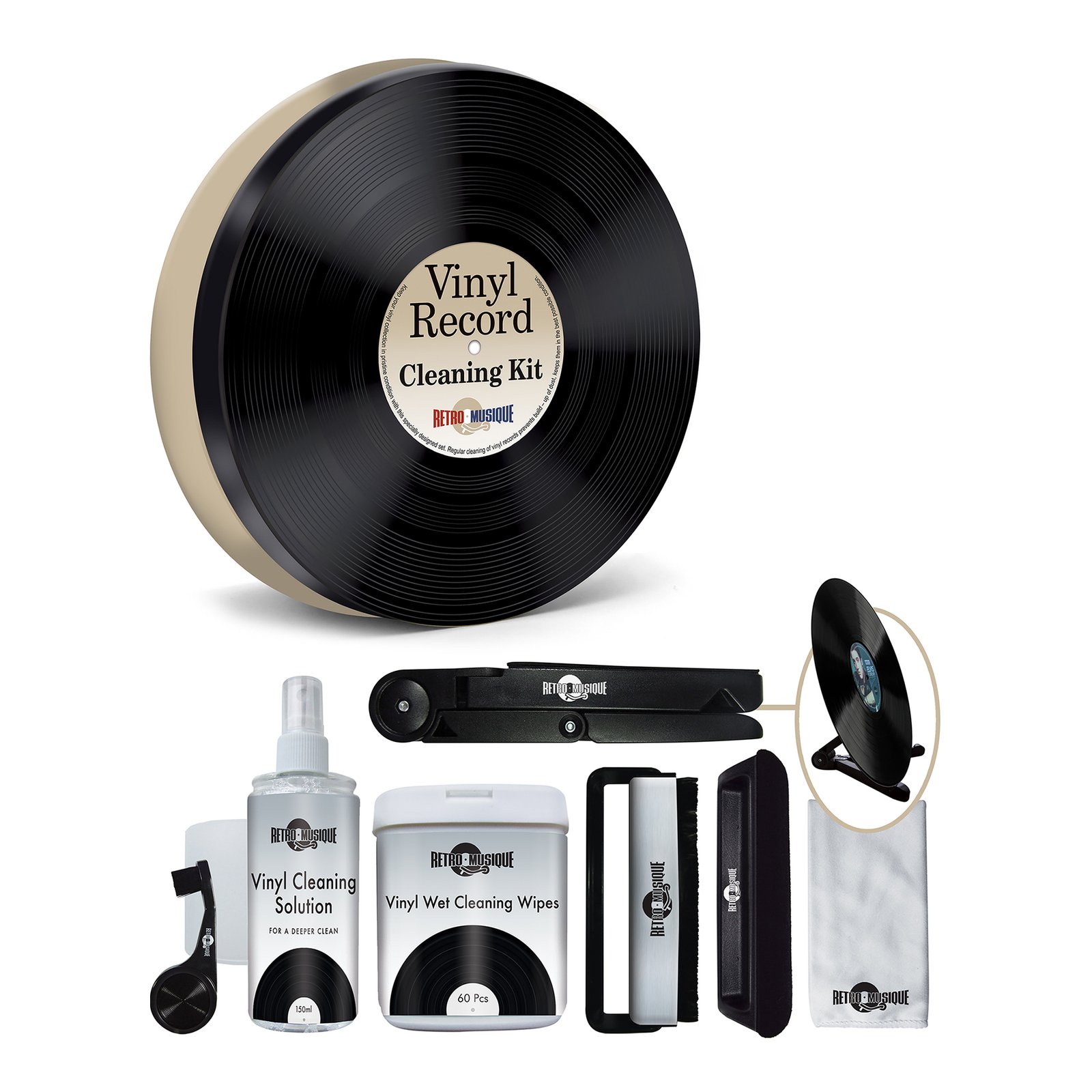 Kit De Limpieza Para Discos De Vinilo Retro Musique Kxrm07 - Imagen 4