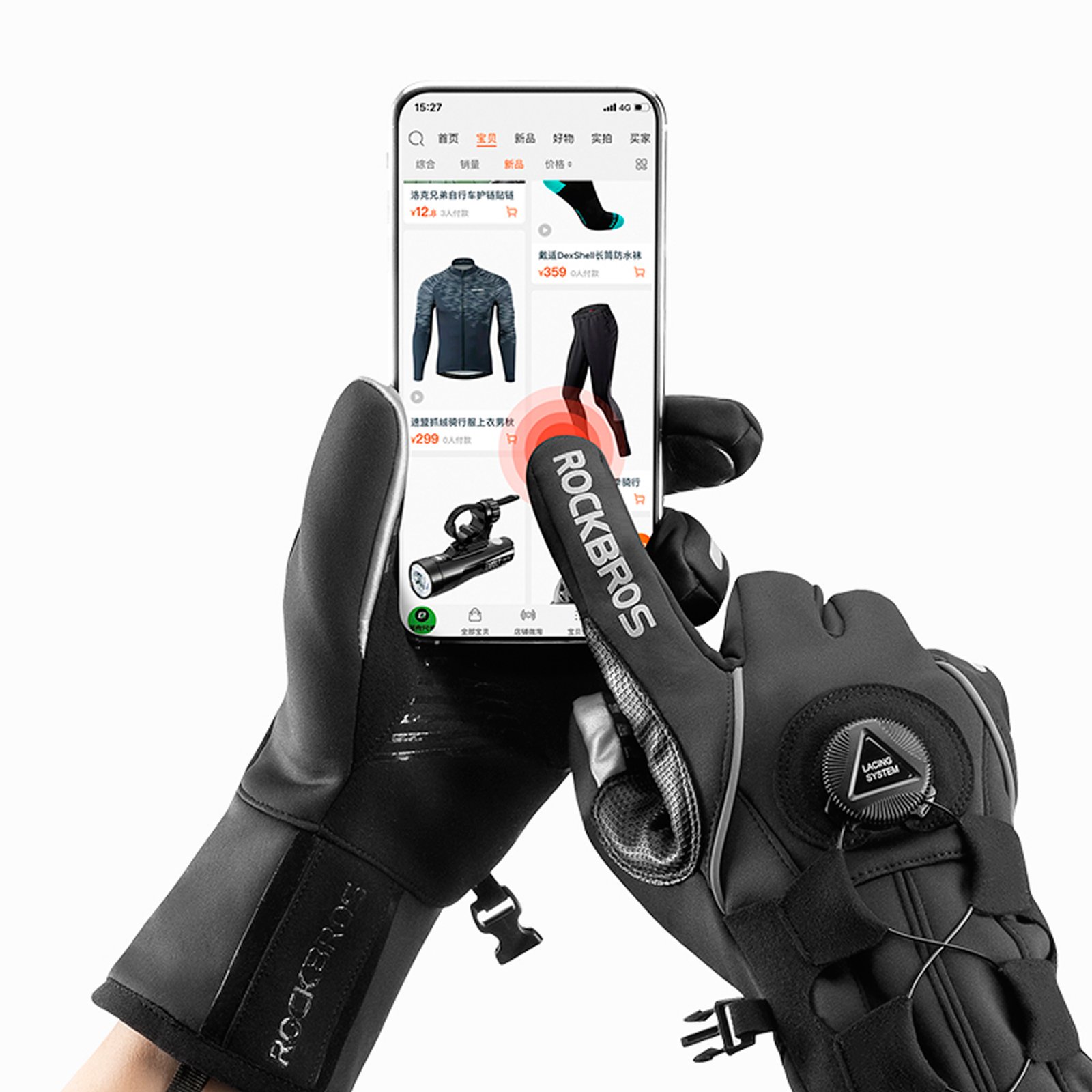 Guantes De Invierno Rockbros Antideslizantes Xl - Imagen 5