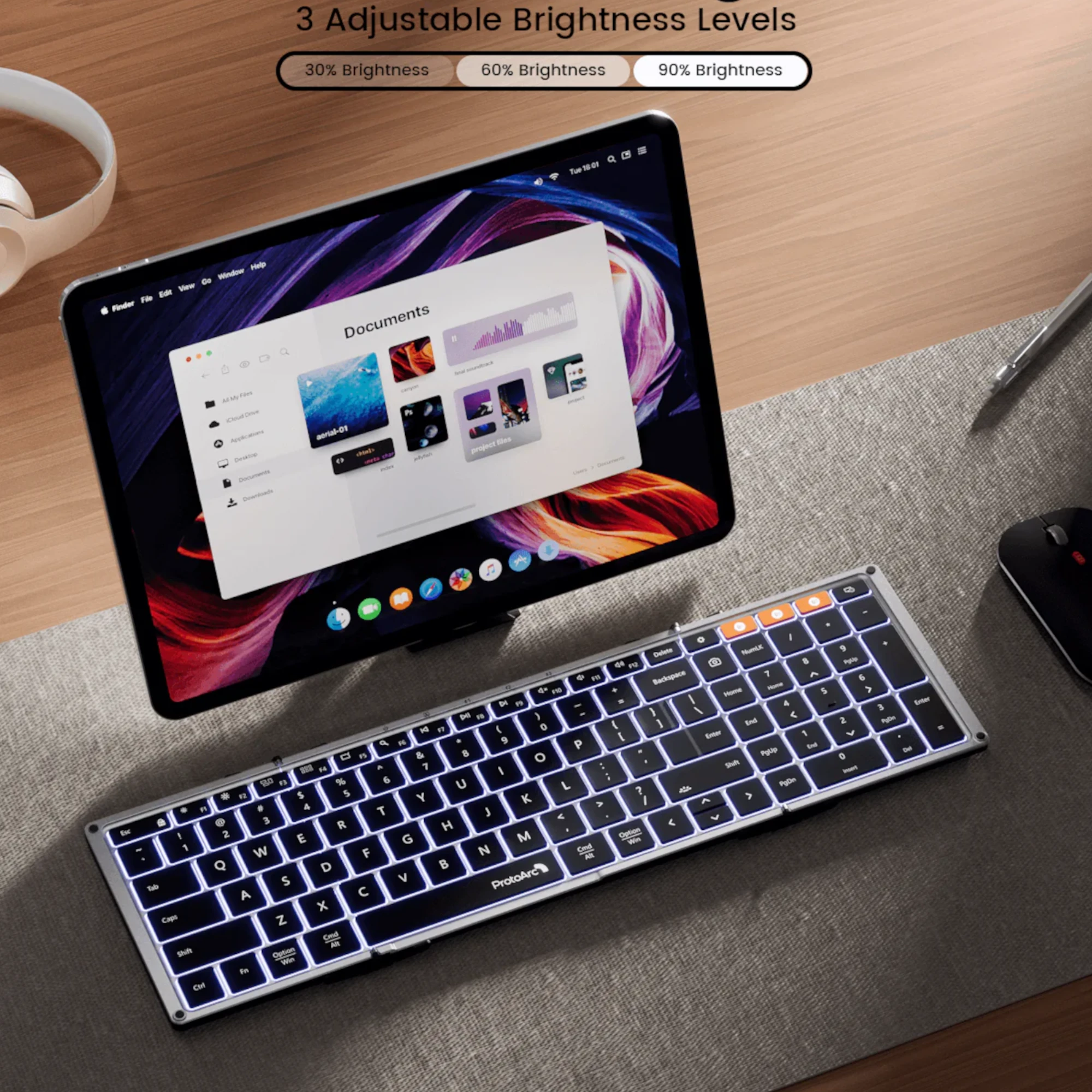 Teclado Plegable Retroiluminado Bluetooth ProtoArc Xk01-Plus - Imagen 5