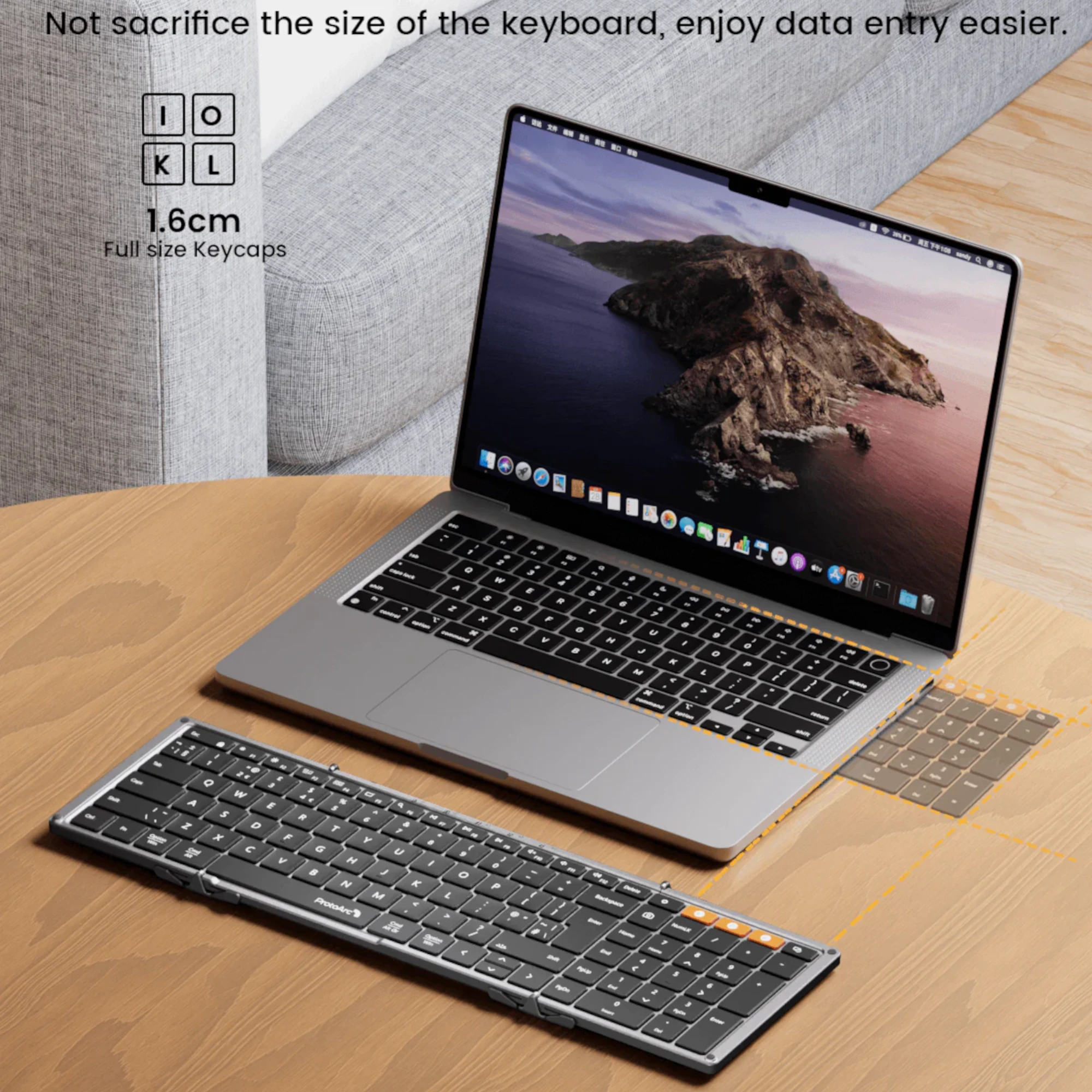 Teclado Plegable Retroiluminado Bluetooth ProtoArc Xk01-Plus