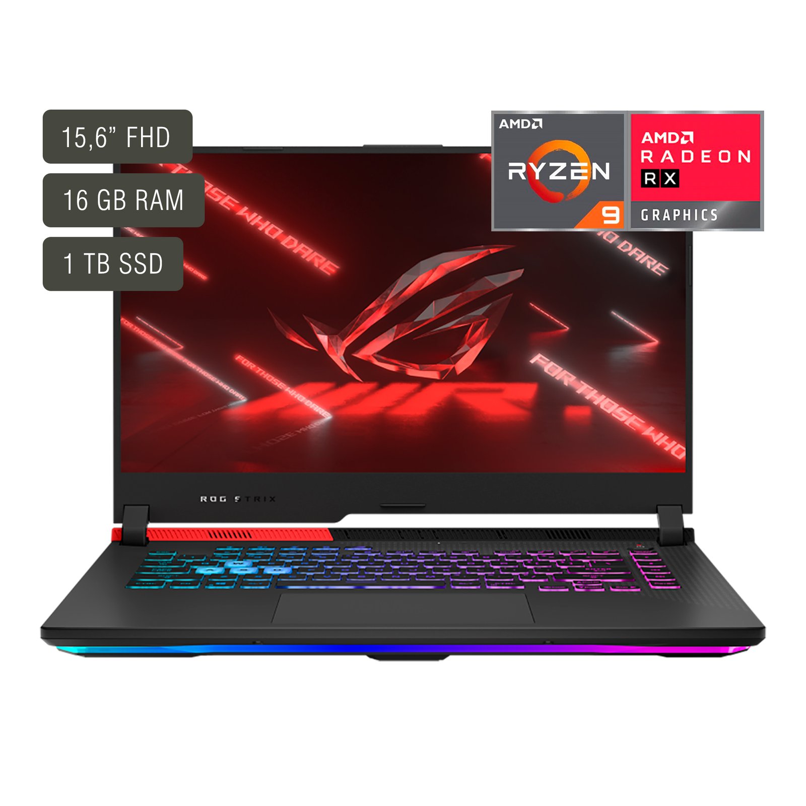 Notebook Gamer Asus Rog Strix 15,6'' Ryzen 9 16gb 1tb W10 Rx6800m - Imagen 7