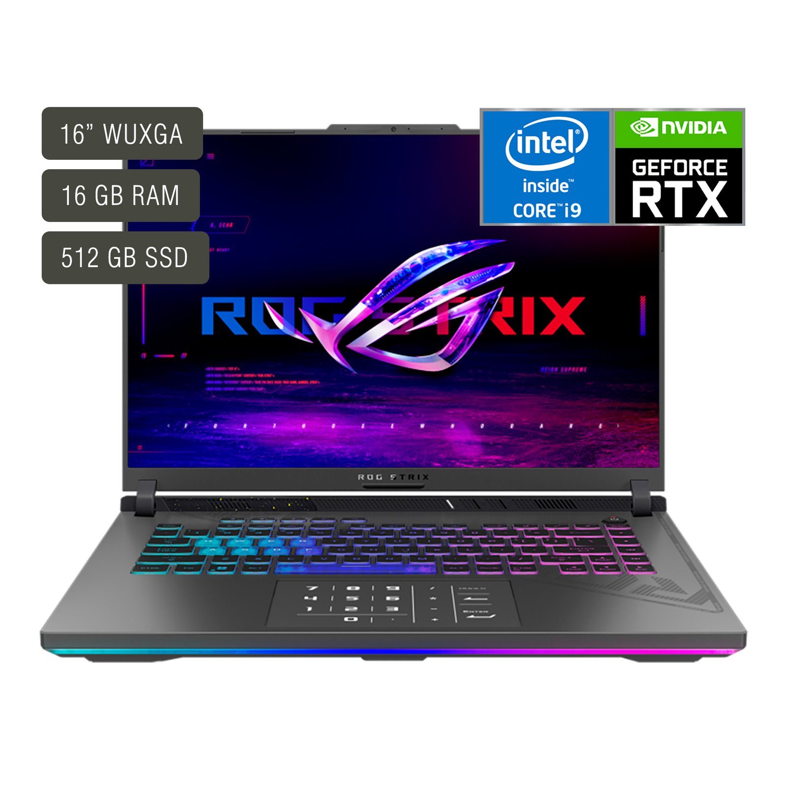 Notebook Gamer Asus Rog Strix 16'' Core I9 16gb 512gb W11 Rtx4060 - Imagen 8