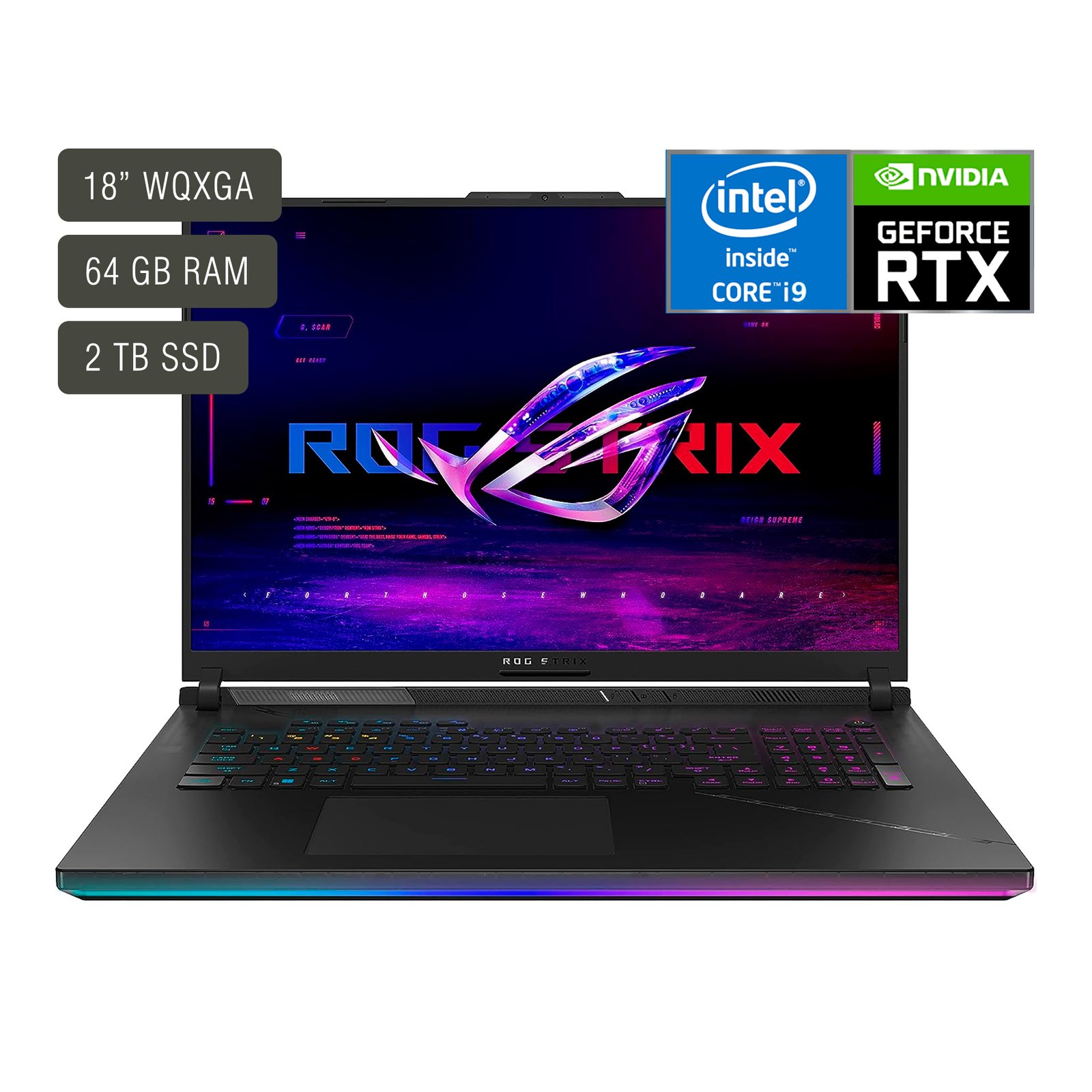 Notebook Gamer Asus Rog Strix 18'' Core I9 64gb 2tb Win11 Rtx4090 - Imagen 8