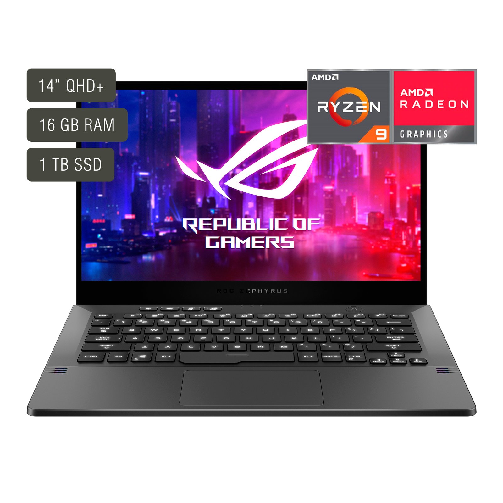 Notebook Gamer Asus Rog Zephyrus 14'' Ryzen 9 16gb 1tb Win11 Rx6700s - Imagen 9