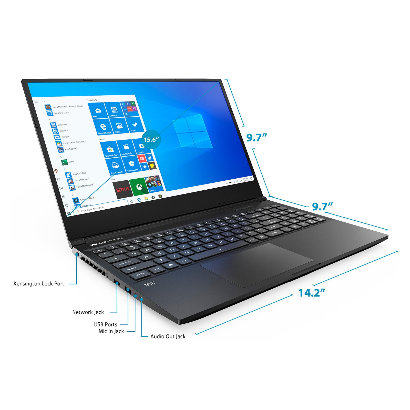 Notebook Gamer Gateway 15,6 Ryzen 5 8gb 256gb Gtx1650 - Imagen 2
