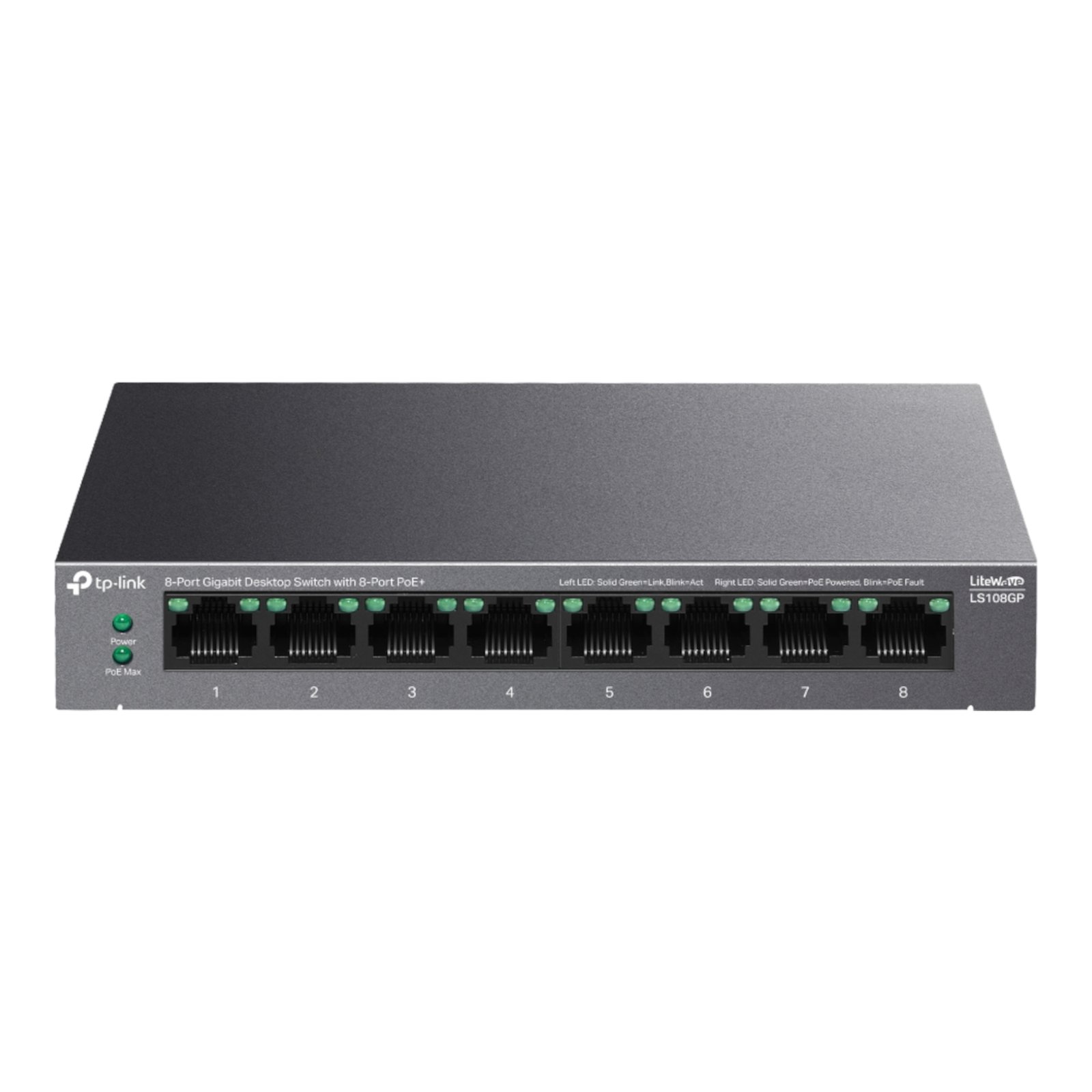 Switch De Escritorio Tp-Link Ls108gp 8 Puertos Gigabit PoE+ - Imagen 5