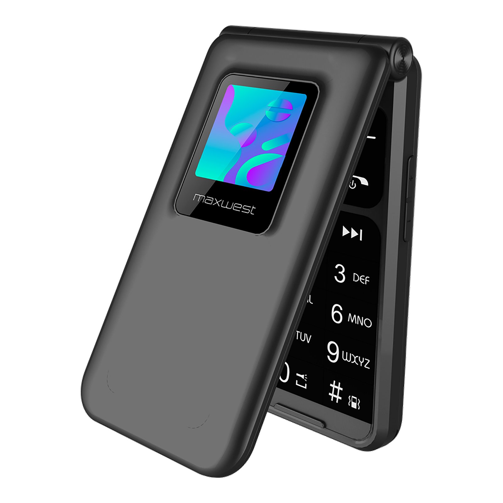 Maxwest Neo Flip 2,4'' + 1,3'' 4G NEGRO - Imagen 2