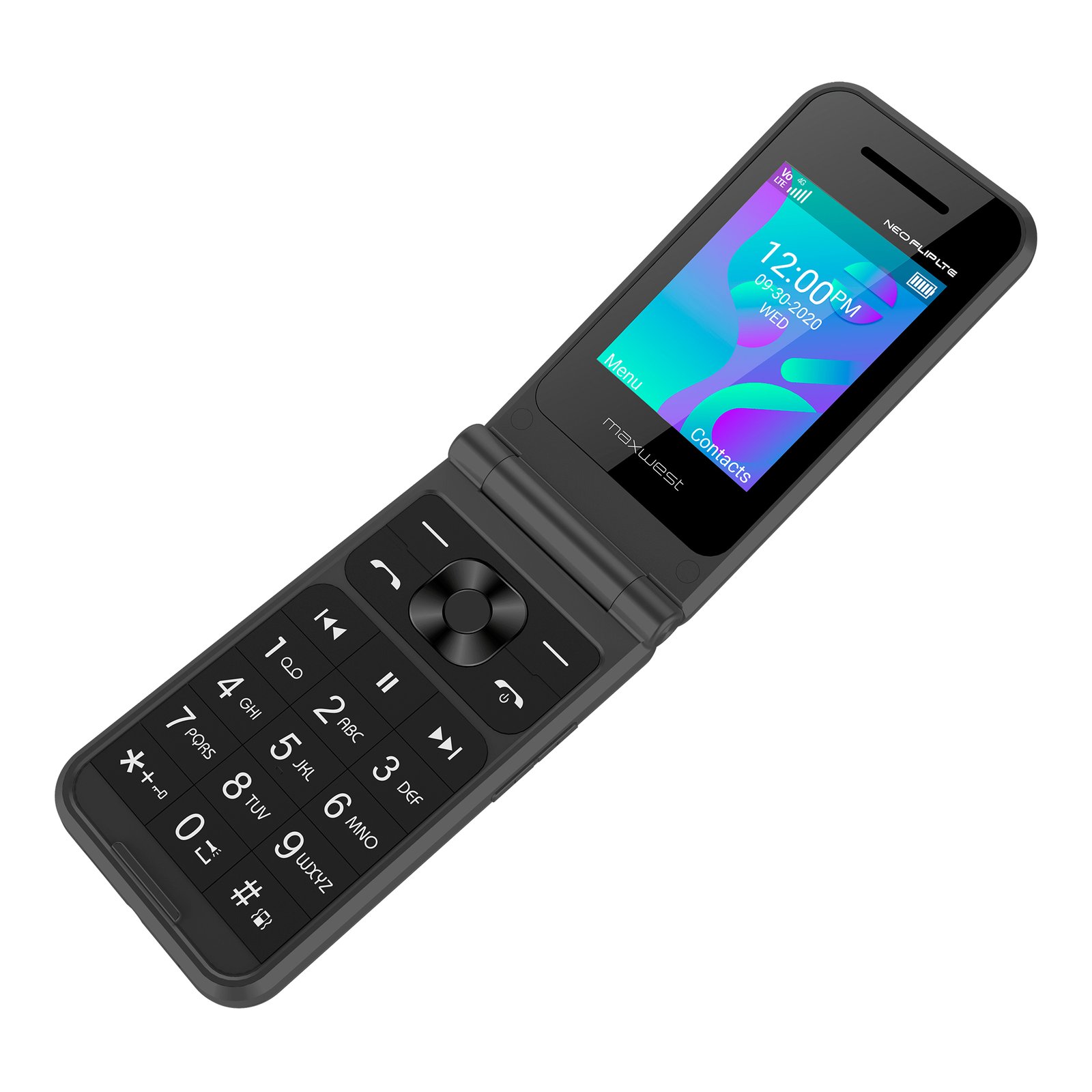 Maxwest Neo Flip 2,4'' + 1,3'' 4G NEGRO