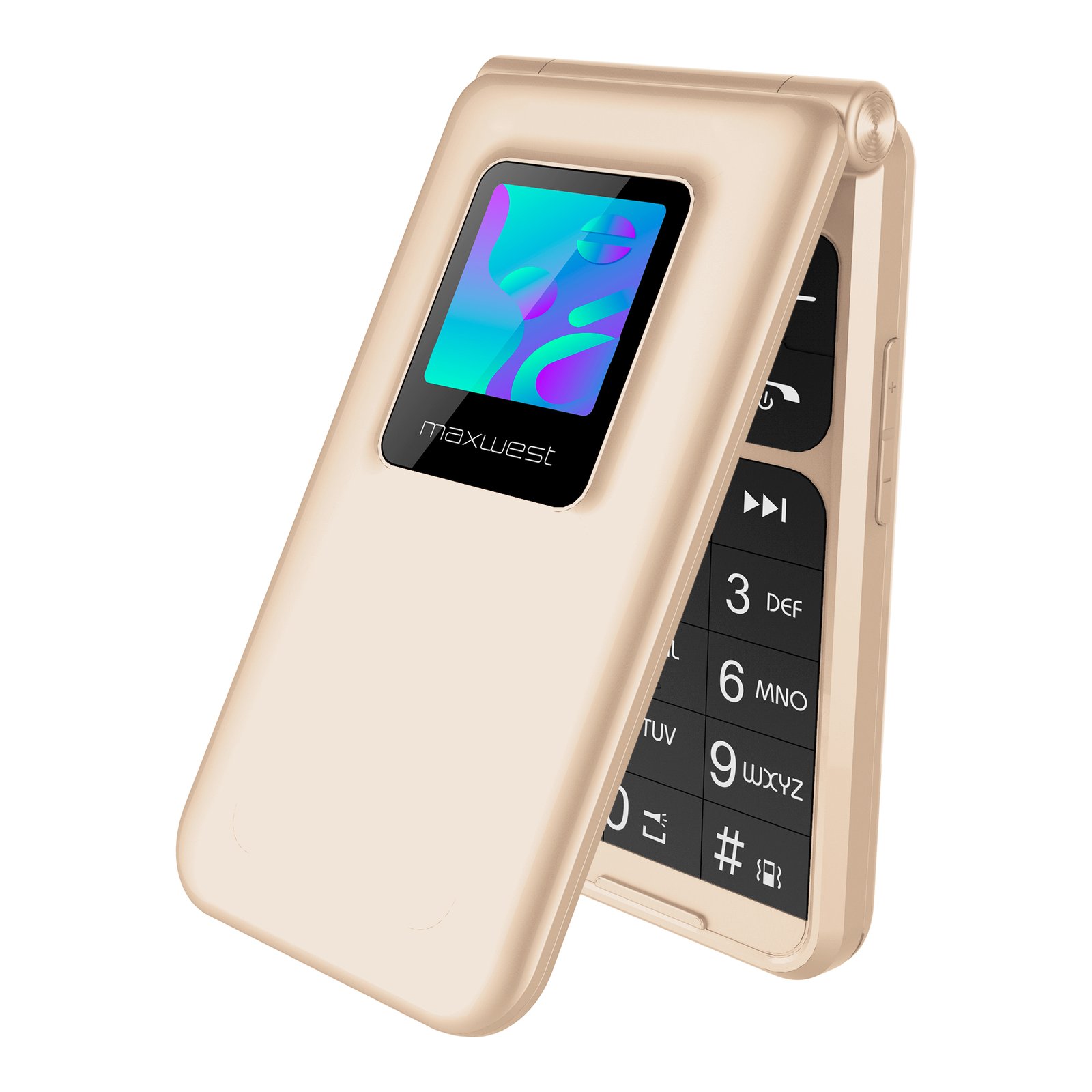 Maxwest Neo Flip 2,4'' + 1,3'' 4G Dorado - Imagen 2