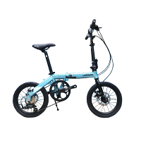 Bicicleta De Ciudad Java X1 Plegable Aluminio 7V 16 Celeste - Imagen 2