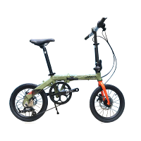 Bicicleta De Ciudad Java X1 Plegable Aluminio 7V 16'' Verde - Imagen 2