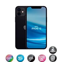 iPhone 12 6,1'' 5G 4gb 128gb Dual Cam 12mp Negro - Imagen 2