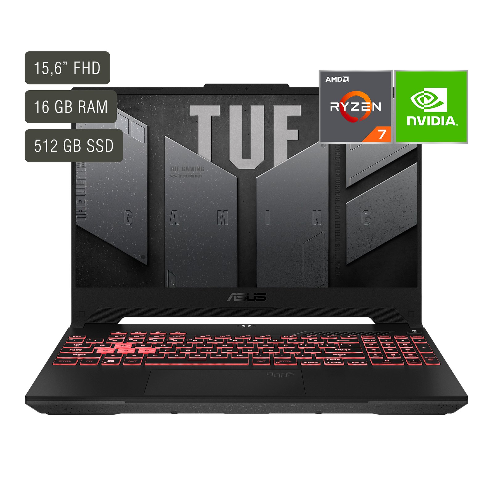 Notebook Gamer Asus 15,6'' Ryzen 7 16gb 512gb Rtx4050 - Imagen 6