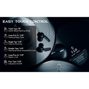 Auriculares Gaming Inalámbricos Black Shark T10 Ipx5 Bt Llamadas