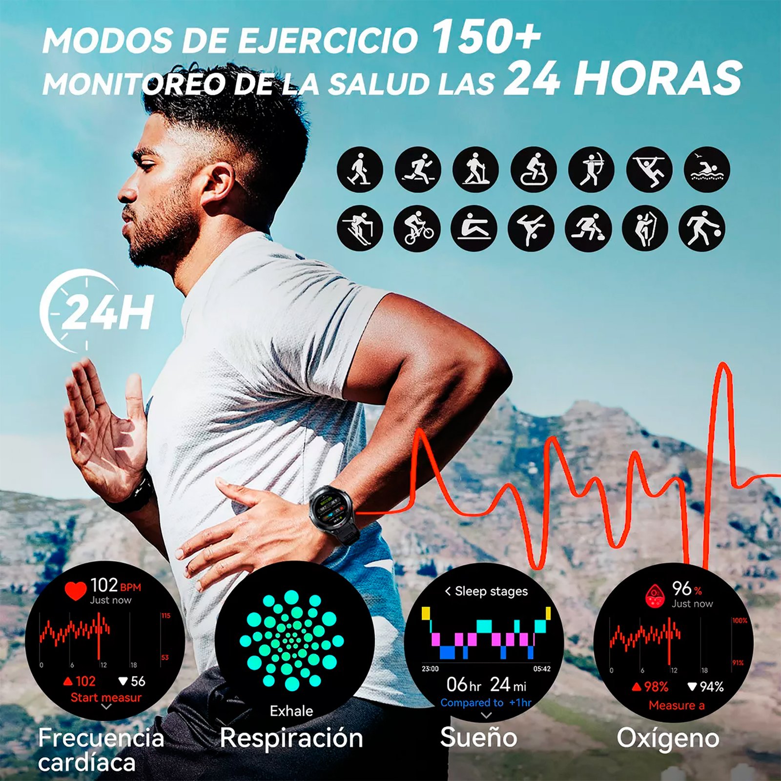 Smartwatch Cubot GT1 53,9mm 5atm 1,43'' Bluetooth - Imagen 5