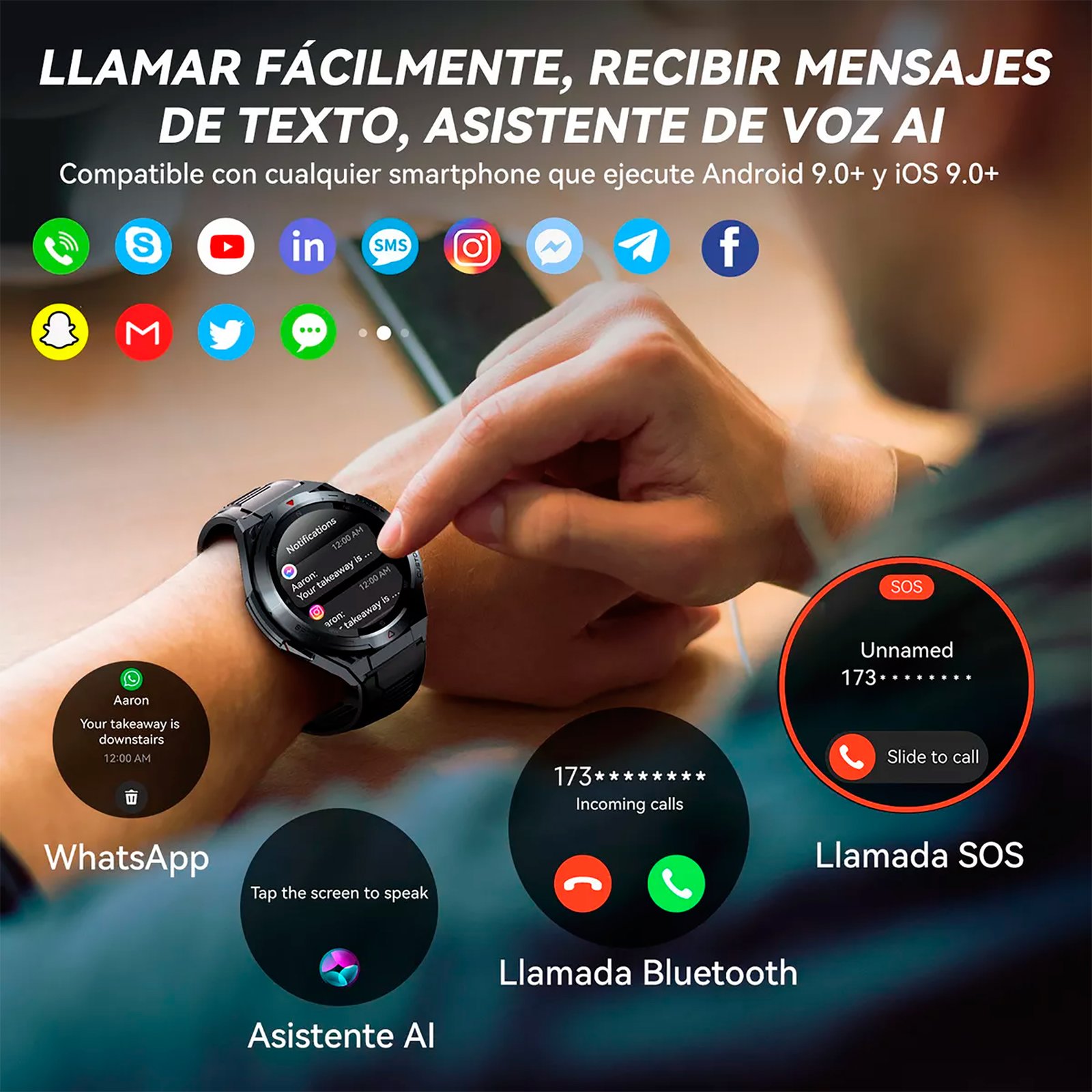 Smartwatch Cubot GT1 53,9mm 5atm 1,43'' Bluetooth - Imagen 2