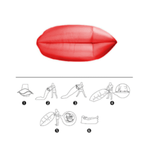 Sillón puff inflable lazybag