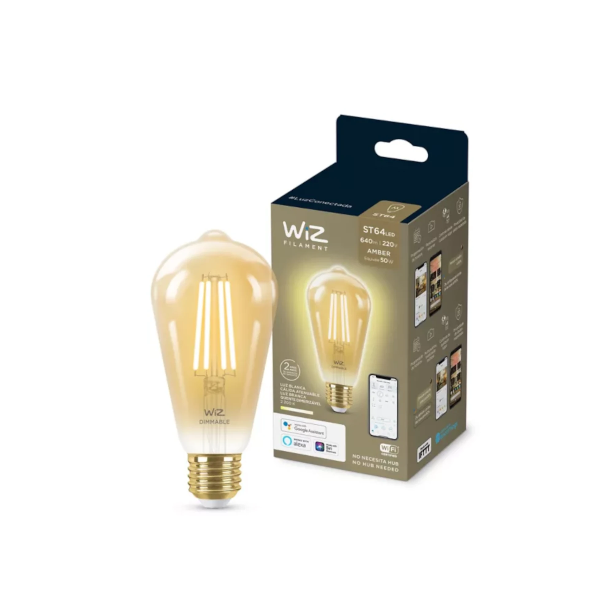 Lámpara Led Inteligente Philips Wiz 7W E27 Ámbar - Imagen 6