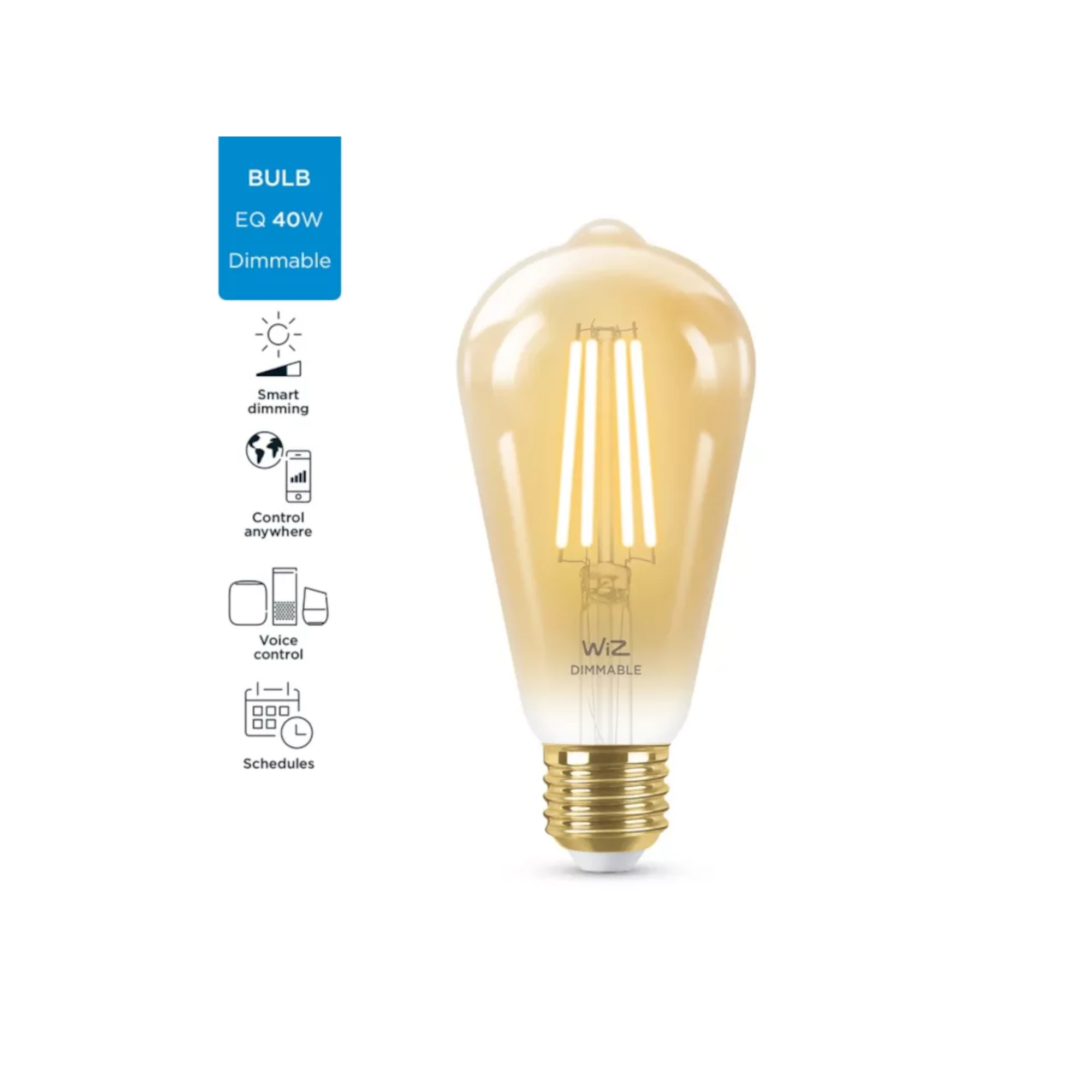 Lámpara Led Inteligente Philips Wiz 7W E27 Ámbar - Imagen 5
