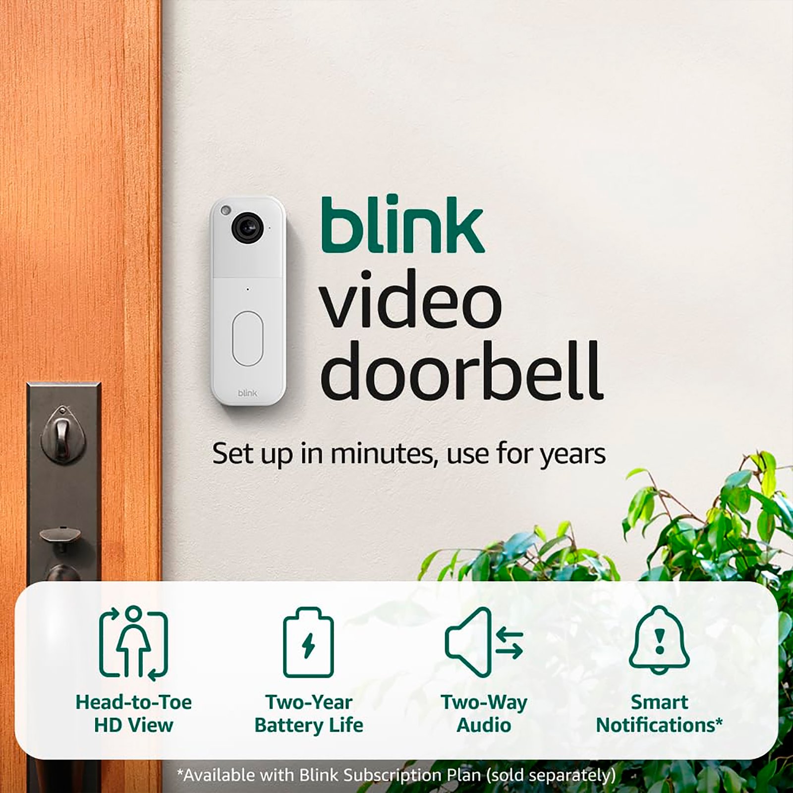 Timbre Con Video Blink Visión Nocturna Wifi - Imagen 4